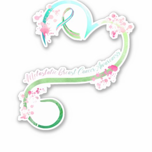 Breast Cancer Metastatic Breast Cancer Awareness H Sticker (Voorkant)