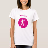 Breast Cancer Pink Warrior Woman T-Shirt (Voorkant)