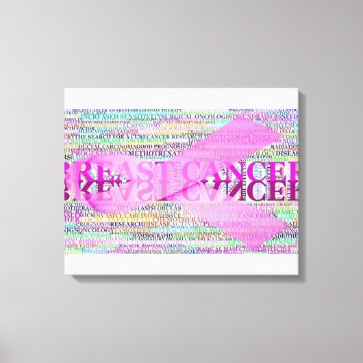 Breast Cancer Ribbon Art Canvas Afdruk (Voorkant)