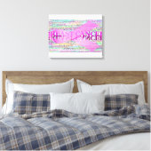 Breast Cancer Ribbon Art Canvas Afdruk (Insitu (Slaapkamer))