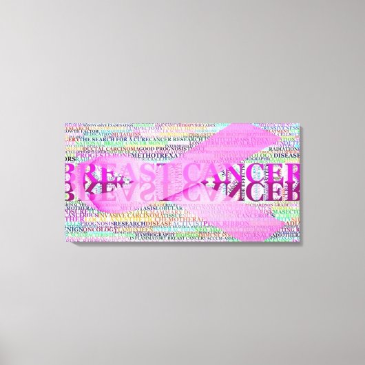 Breast Cancer Ribbon Art Canvas Afdruk (Voorkant)