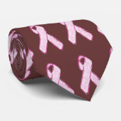 BREAST CANCER RIBBON STROPDAS (Opgerold)