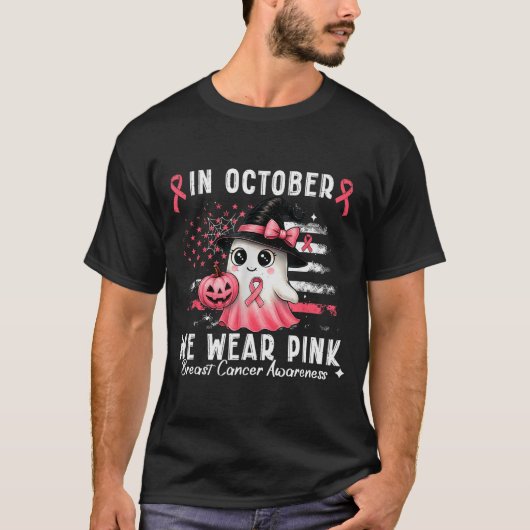 Breast Cancer Shirt For Women In October We Wear N (Voorkant)