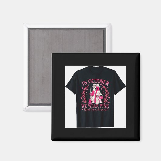 Breast Cancer Shirt For Women In October We Wear N Magneet (Voorkant / Achterkant)