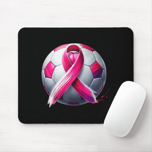 Breast Cancer Soccer Ball Nk Ribbon Kick For A  Muismat (Met muis)