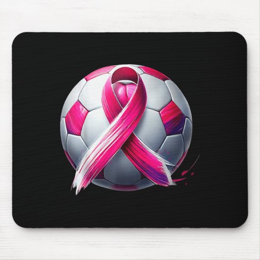 Breast Cancer Soccer Ball Nk Ribbon Kick For A Muismat (Voorkant)