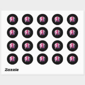 Breast Cancer Soccer Ball Nk Ribbon Kick For A  Ronde Sticker (Vel)