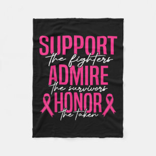 Breast Cancer Support Admire Honor Breast Cancer A Fleece Deken