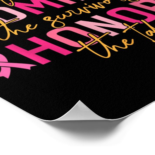 Breast Cancer Support Admire Honor Breast Cancer A Poster (Hoek)