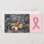 Breast Cancer Support -  fotokaart Bedankkaart (Voorkant)