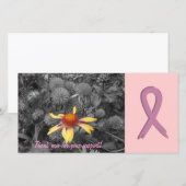 Breast Cancer Support -  fotokaart Bedankkaart (Voorkant / Achterkant)