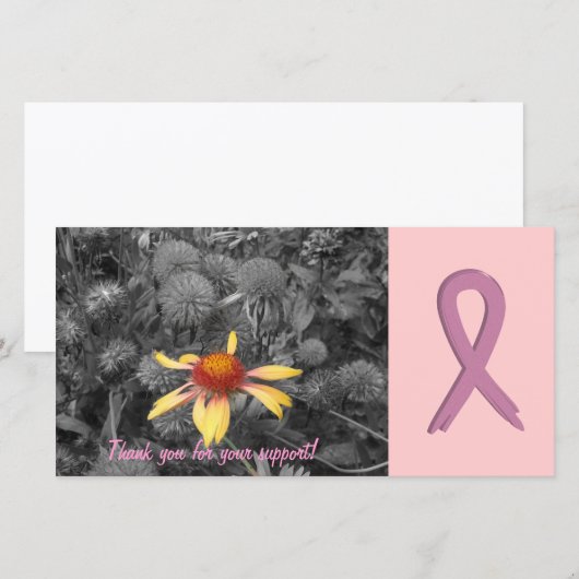 Breast Cancer Support -  fotokaart Bedankkaart (Voorkant / Achterkant)