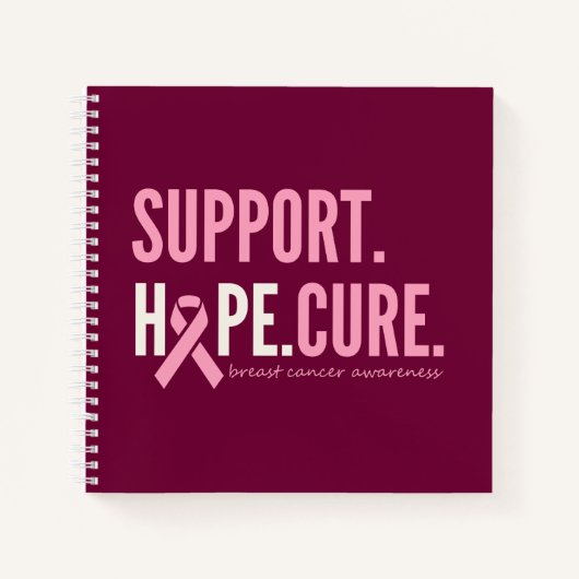 Breast Cancer Support Hope Cure Notitieboek Journa (Voorkant)