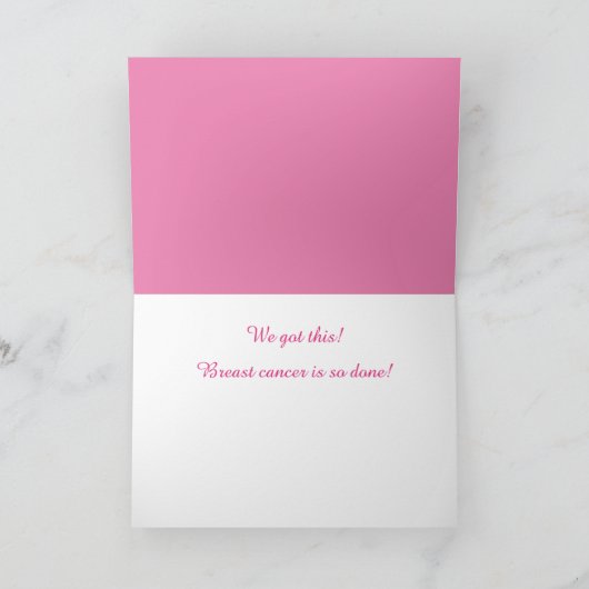 Breast Cancer Support Pink Petunia Kaart (Binnen)