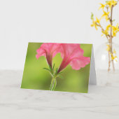Breast Cancer Support Pink Petunia Kaart (Gele Bloem)
