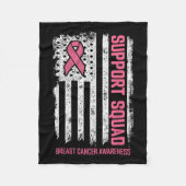 Breast Cancer Support Squad Breast Cancer Awarenes Fleece Deken (Voorkant)