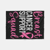 Breast Cancer Support Squad Breast Cancer Awarenes Fleece Deken (Voorkant (Horizontaal))