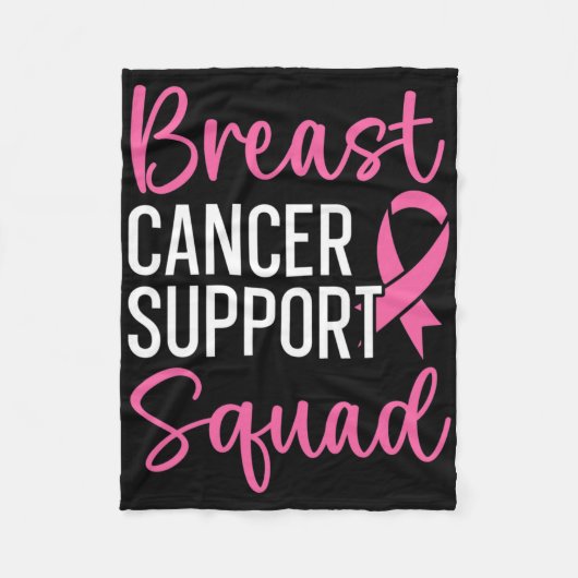 Breast Cancer Support Squad Breast Cancer Awarenes Fleece Deken (Voorkant)
