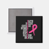 Breast Cancer Support Squad Breast Cancer Awarenes Magneet (Voorkant / Achterkant)