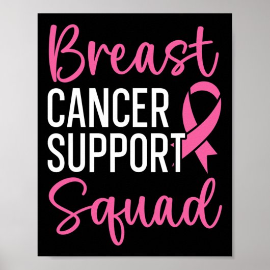 Breast Cancer Support Squad Breast Cancer Awarenes Poster (Voorkant)