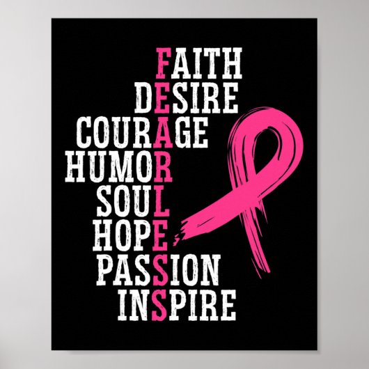 Breast Cancer Support Squad Breast Cancer Awarenes Poster (Voorkant)