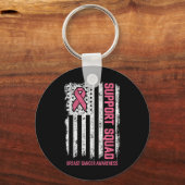 Breast Cancer Support Squad Breast Cancer Awarenes Sleutelhanger (Voorkant)