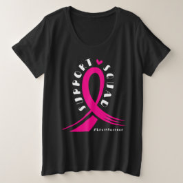 Breast Cancer Support Squad roze lint Grote Maat T-shirt