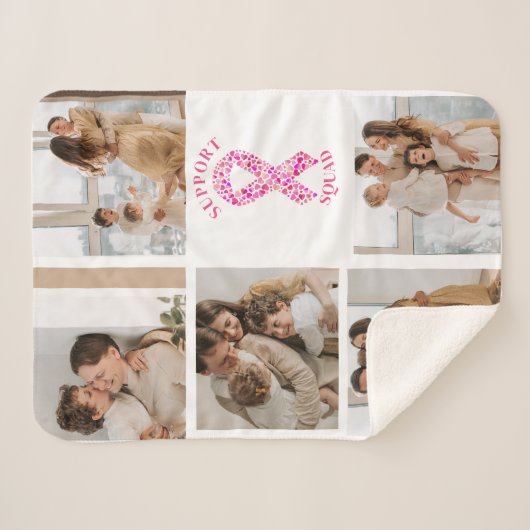 Breast Cancer Support Squad Sherpa Deken (Voorkant (horizontaal))