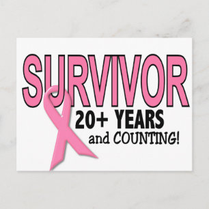 BREAST CANCER SURVIVOR 20+ jaar & tellen Briefkaart