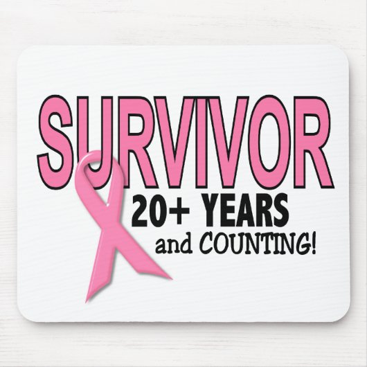 BREAST CANCER SURVIVOR 20+ jaar & tellen Muismat (Voorkant)