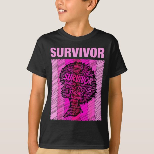 Breast Cancer Survivor African American Woman Nk A T-shirt (Voorkant)