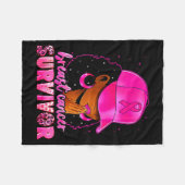 Breast Cancer Survivor Black Women Afro African Ch Fleece Deken (Voorkant (Horizontaal))