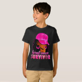 Breast Cancer Survivor Black Women Afro African Ch T-shirt (Voorkant volledig)
