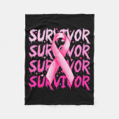 Breast Cancer Survivor Nk Ribbon Breast Cancer Awa Fleece Deken (Voorkant)