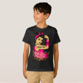 Breast Cancer Survivor Rosie Riveter Nk Awareness  T-shirt (Voorkant volledig)