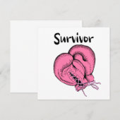 breast cancer survivor save the date (Voorkant / Achterkant)