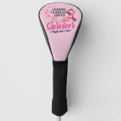 Breast Cancer Survivor Strong Fearless Loved Golfheadcover (Voorkant)