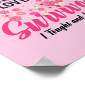 Breast Cancer Survivor Strong Fearless Loved Poster (Hoek)