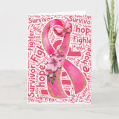 Breast Cancer Survivor Support Awareness Kaart (Voorkant)