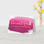 Breast Cancer Survivor You are Beautiful Kaart (Gele Bloem)