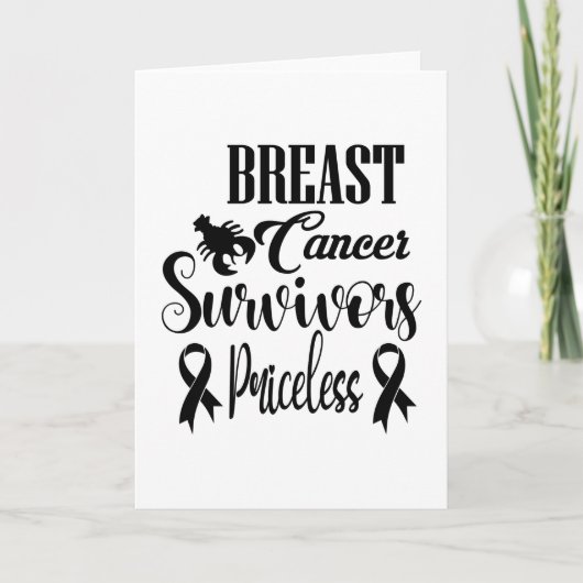 Breast Cancer Survivors Priceless Kaart (Voorkant)