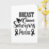 Breast Cancer Survivors Priceless Kaart (Gele Bloem)