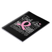 Breast Cancer Typographic Faith Love Hope Notitieboek (Linkerzijde)