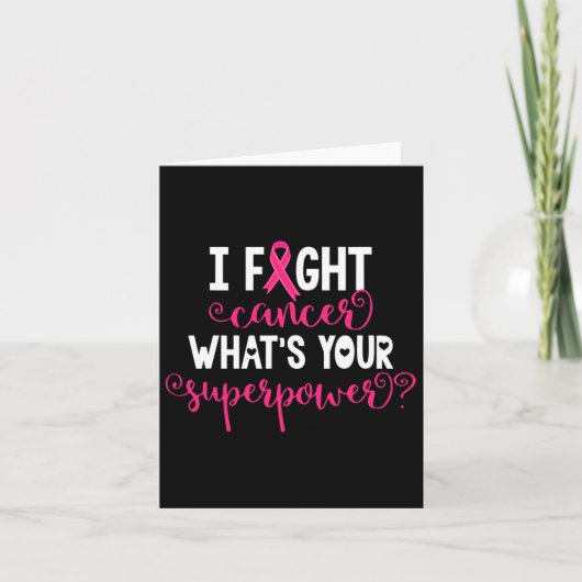 Breast Cancer Warrior Awareness Support Believe Su Kaart (Voorkant)