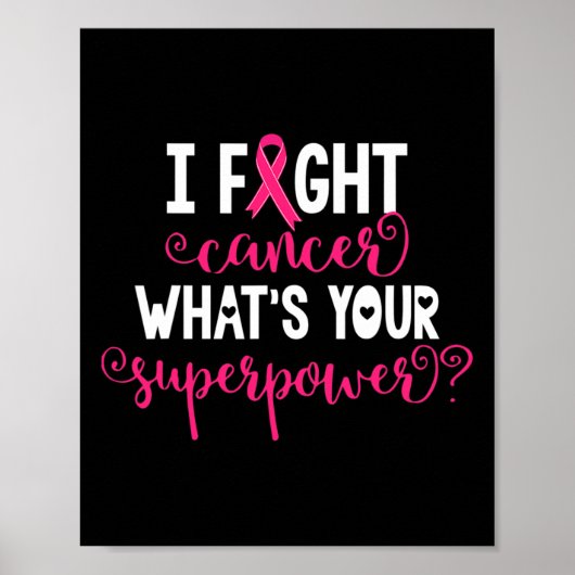 Breast Cancer Warrior Awareness Support Believe Su Poster (Voorkant)