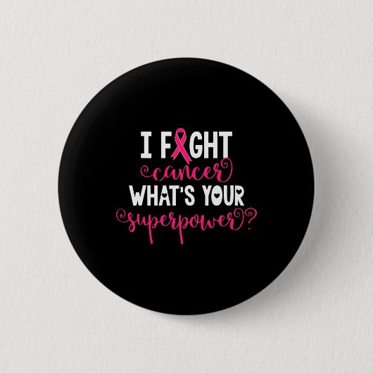 Breast Cancer Warrior Awareness Support Believe Su Ronde Button 5,7 Cm (Voorkant)