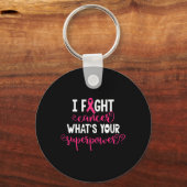 Breast Cancer Warrior Awareness Support Believe Su Sleutelhanger (Voorkant)