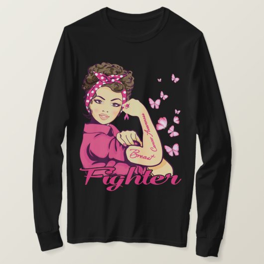 Breast Cancer Warrior Awareness T-shirt Support Be (Design voorkant)