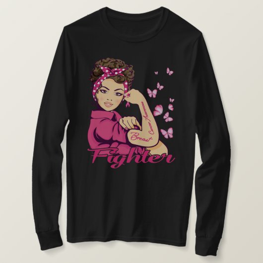 Breast Cancer Warrior Awareness Tee Support Believ T-shirt (Design voorkant)