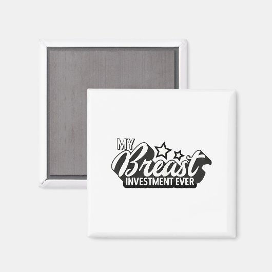 Breast Implants Ies Funny New S Plastic Surgery  Magneet (Voorkant / Achterkant)